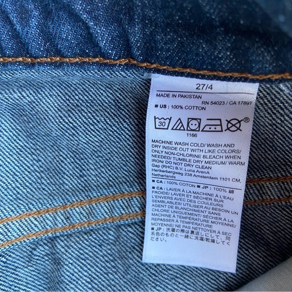 NWT. Banana Republic Factory Curvy Straight Jeans Size 27 - Picture 10 of 14